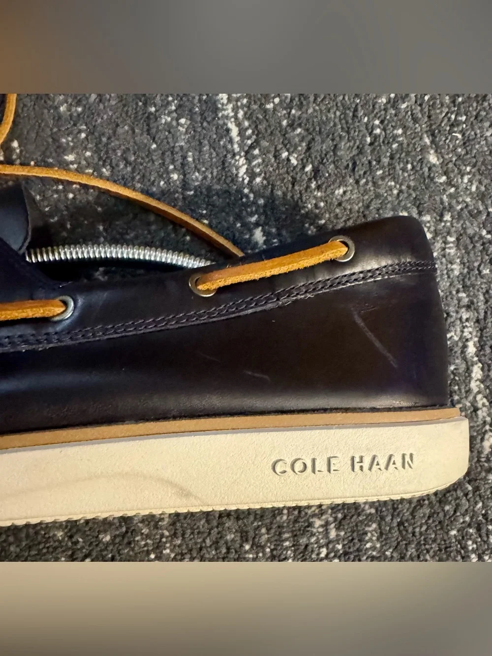 Cole Haan Men’s Grandpro Windward Boat Shoe, Size 12M (Midnight Blue)
